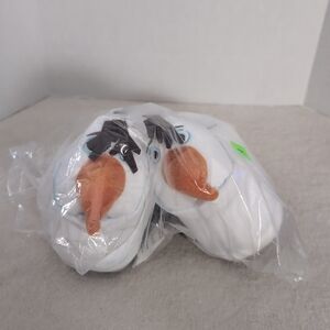 Frozen OLAF SNOWMAN Plush Slippers House Shoes KIDS size 3 ~ NEW! Disney Store